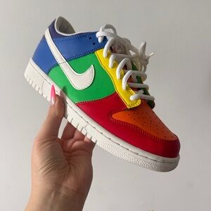 Nike Kids Sneakers in Red, Blue, Green, Yellow, and Orange